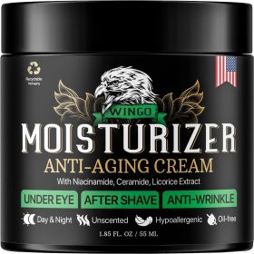 All In One Mens Face Moisturizer Cream After Shave Lotion for Men Anti Aging Cream with Vitamin B E Collagen Aloe Vera Organic Day Night Skin Car