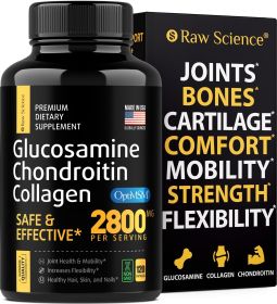 Glucosamine Chondroitin MSM Capsules  Joint Support for Women Men Triple Strength Vitamins: Glucosamine HCL Chondroitin Sulfate with OptiMSM Redu