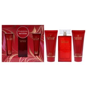 Red Door by Elizabeth Arden for Women - 3 Pc Gift Set 3.3oz EDT Spray, 3.3oz Body Lotion, 3.3oz Bath & Shower Gel