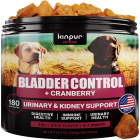 180 Cranberry Chews Dog Cranberry Supplement Natural Aid for Urinary Tract Bladder Kidney Health Immune Support for Dogs of All Ages and Breeds D