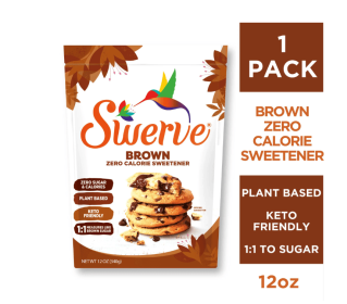 Swerve Ultimate Sugar Replacement Sweetener, Brown Sugar Substitute, Zero Calorie, Keto Friendly, Zero Sugar, Non-Glycemic, 12oz