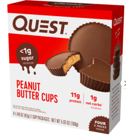 Quest Nutrition Peanut Butter Cups, High Protein, Low Carb, Gluten Free, Keto Friendly, 4ct