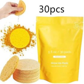 Turmeric Cleansing Pad Compressed Turmeric Kojic Acid (Option: Yellow-30pcs)