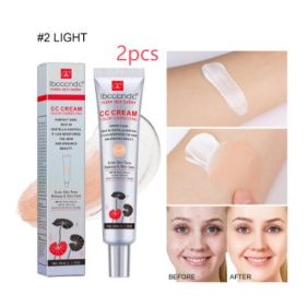 Moisturizing Correcting CC Cream Waterproof Anti-sweat Makeup Before Concealer Lasting Women Makeup Protect Skin Erborian Make (Option: 2 Light Color-2PCS)