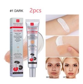 Moisturizing Correcting CC Cream Waterproof Anti-sweat Makeup Before Concealer Lasting Women Makeup Protect Skin Erborian Make (Option: 1 Dark-2PCS)