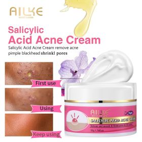 AILKE Clear Stubborn Acne Spots Cream, Pimple Cream for Face and Body, Lightening Body Lotion, Vegan (Color: Anti Acne Cream 50g)